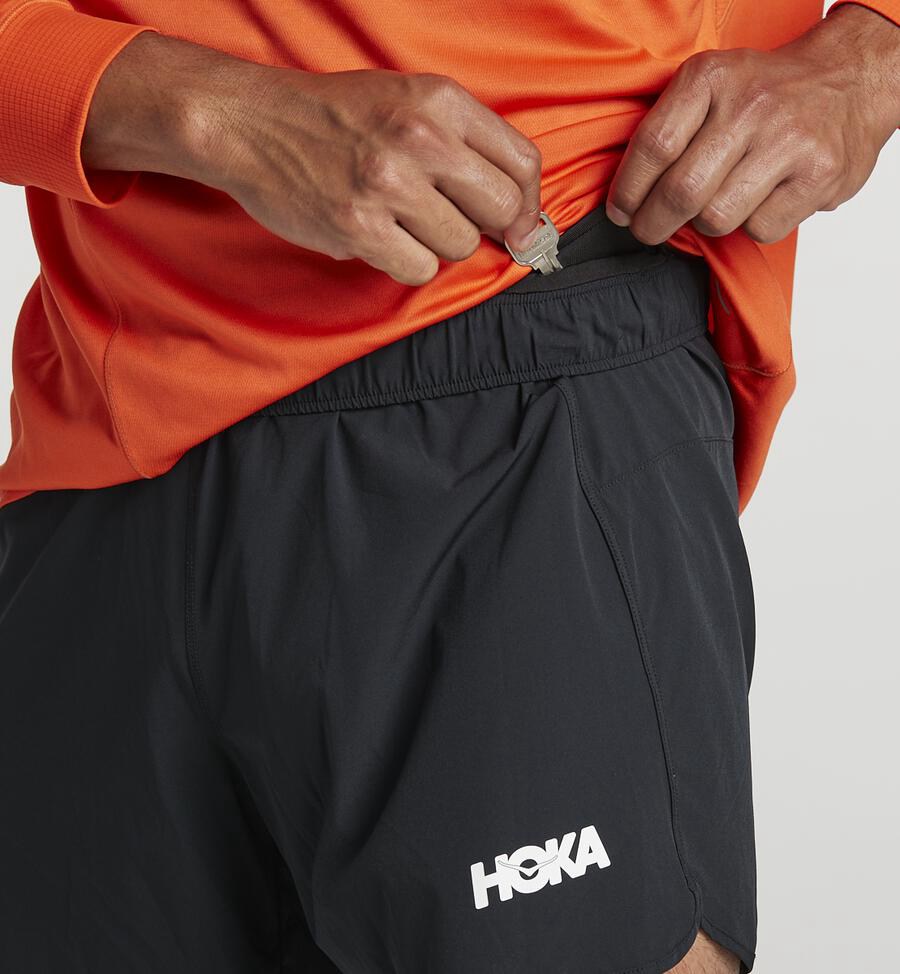 Hoka One One Shorts Herre - Performance - Sort - 824510NUD